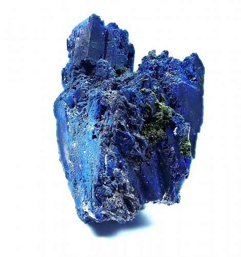 Azurite, Volborthite<br />Milpillas Mine, Cuitaca, Municipio Santa Cruz, Sonora, Mexico<br />38 mm x 27 mm x 19 mm<br /> (Author: Don Lum)