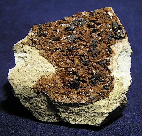 Calcopirita, dolomita, siderita<br />Regia Antigua Mine, Bellmunt del Priorat, Comarca Priorat, Tarragona, Catalonia / Catalunya, Spain<br />7 x 6,5 cm<br /> (Autor: Frederic Varela)