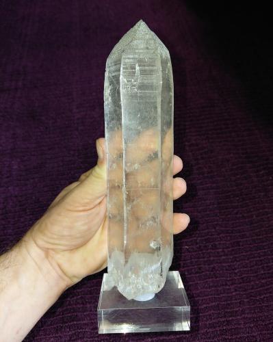Quartz, chlorite<br />Hocharn, Rauris Valley, Zell am See District, Hohe Tauern, Salzburg, Austria<br />Crystal size 20 x 5 x 5 cm<br /> (Author: Tobi)