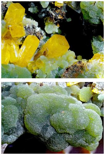 Wulfenite with Mimetite<br />Ojuela Mine, level 6, San Juan Poniente, Mapimí, Municipio Mapimí, Durango, Mexico<br />15 cm x 9 cm x 8 cm<br /> (Author: silvia)