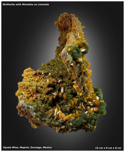 Wulfenite with Mimetite<br />Ojuela Mine, level 6, San Juan Poniente, Mapimí, Municipio Mapimí, Durango, Mexico<br />15 cm x 9 cm x 8 cm<br /> (Author: silvia)