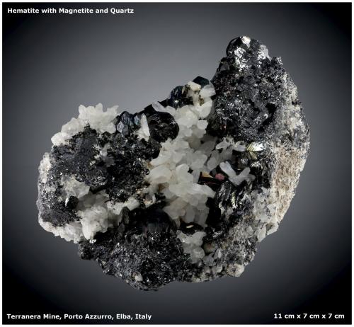 Hematite with Magnetite and Quartz<br />Terranera Mine, Porto Azzurro, Elba Island, Livorno Province, Tuscany, Italy<br />11 cm x 7 cm x 7 cm<br /> (Author: silvia)