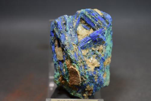 Calcostibita<br />Rhar el Anz (Rar el Anz), Oued Cherrat (Cherrat Wadi), Chaouia-Ouardigha, Prefectura Casablanca, Región Casablanca-Settat, Marruecos<br />60 x 45 mm<br /> (Autor: Joaquin Blanco Cortina)