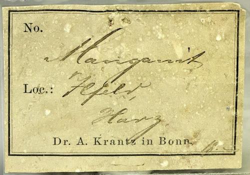 Very old label from Dr. A. Krantz based in Bonn<br /><br /><br /> (Author: Carles Millan)