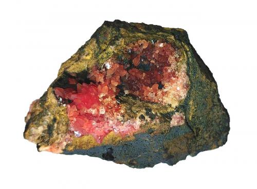 Rhodochrosite<br />Mina Wolf, Herdorf, Siegerland, Renania-Palatinado/Rheinland-Pfalz, Alemania<br />Specimen size 6 cm, largest crystals 4 mm<br /> (Author: Tobi)