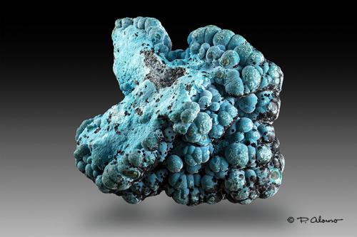 Crisocola con Heterogenita<br />Mina L'Etoile du Congo, Lubumbashi (Elizabethville), Cinturón de cobre de Katanga, Haut-Katanga (Shaba), República Democrática del Congo (Zaire)<br />5cm x 4,5cm x 4cm<br /> (Autor: Pere Alonso)