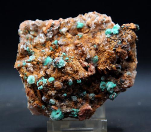 dolomita y rosasita<br />Bou Beker, distrito minero Touissit-Bou Beker, Provincia Jerada, Región Oriental, Marruecos<br />8.5 x 8 cm<br /> (Autor: Pedro Antonio)