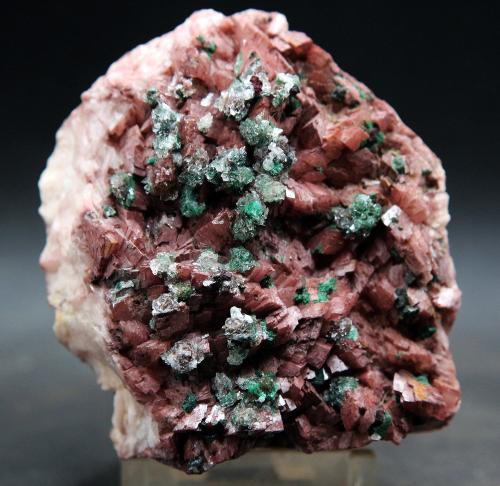 dolomita y rosasita<br />Bou Beker, distrito minero Touissit-Bou Beker, Provincia Jerada, Región Oriental, Marruecos<br />6.5 x 5.5 cm<br /> (Autor: Pedro Antonio)