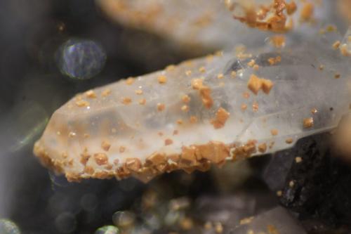 Quartz and Dolomite<br />Zona minera Madan, Montes Rhodope, Smolyan Oblast, Bulgaria<br />FOV 14 mm<br /> (Author: Firmo Espinar)