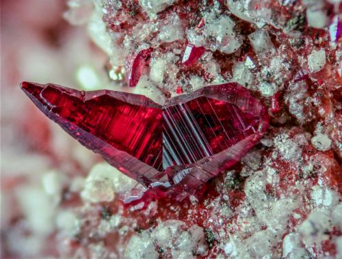 Cinabrio<br />Mina El Entredicho, Almadenejos, Comarca Valle de Alcudia, Ciudad Real, Castilla-La Mancha, España<br />5 mm<br /> (Autor: Borja Sainz de Baranda)