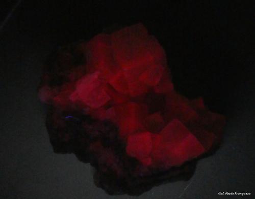 Calcita.<br />Berta Quarry, Can Domènech Hill, Roques Blanques Mountains, Sant Cugat del Vallès-El Papiol, Comarca Vallès Occidental / Baix Llobregat, Barcelona, Catalonia / Catalunya, Spain<br />77x70 mm.<br /> (Autor: Jesus Franquesa Baucells)