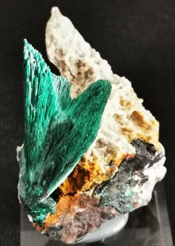 Malachite<br />Kerrouchen, Provincia Khénifra, Región Beni Mellal-Khenifra, Marruecos<br />4cmx4cm<br /> (Author: Enrique Llorens)