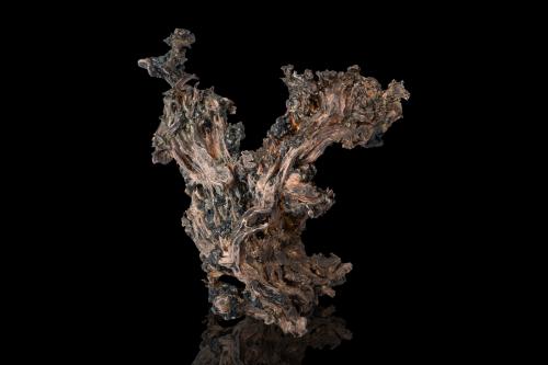 Silver partially covered with Acanthite<br />Kongsberg mining district, Kongsberg, Norway<br />13.5 x 10 x 11.5 cm<br /> (Author: MIM Museum)