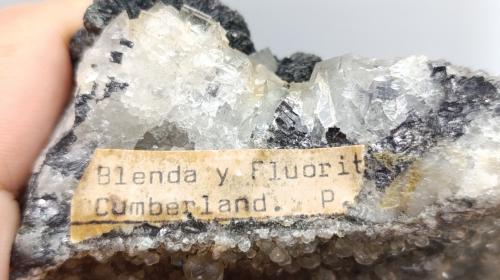 Esfalerita con Fluorita transparente.<br />(antes Cumberland), Cumbria, Inglaterra / Reino Unido<br />12x9 cm<br /> (Autor: AntonioJesus)