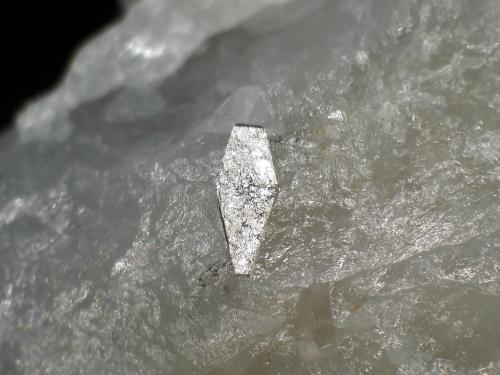 Arsenopirita, Cuarzo<br />Grupo Minero San Nicolás (Mina San Nicolás), Valle de la Serena, Comarca La Serena, Badajoz, Extremadura, España<br />Cristal de 3 mm.<br /> (Autor: Antonio P. López)