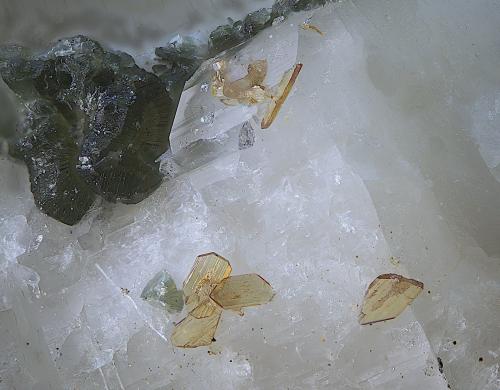 Brookita<br />Carratraca, Comarca Valle del Guadalhorce, Málaga, Andalucía, España<br />Campo de visión de  1 mm.<br /> (Autor: Antonio Carmona)