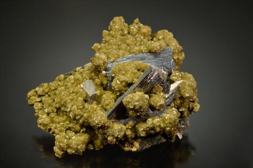 Arsenopyrite with Siderite<br /><br />8.9 x 7.4 x 3.8 cm<br /> (Author: Michael Shaw)