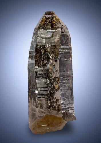 Quartz, chlorite, limonite<br />Valle Große Fleiß, Heiligenblut am Großglockner, Spittal an der Drau, Carintia/Kärnten, Austria<br />Specimen height 9 cm<br /> (Author: Tobi)