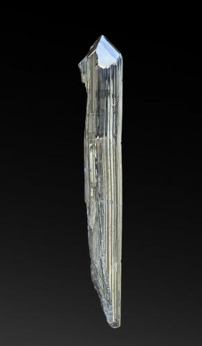 Stibnite<br />Ichinokawa Mine, Saijo, Ehime Prefecture, Shikoku Island, Japan<br />18.5 x 2.7 cm<br /> (Author: am mizunaka)