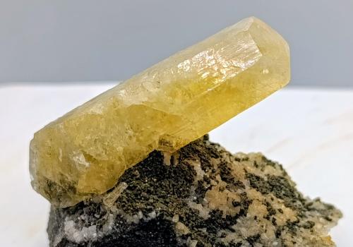 Calcita.<br />Area F-5, Mina Sweetwater, Ellington, Distrito Viburnum Trend, Condado Reynolds, Missouri, USA<br />7''5 x 5 cm<br /> (Autor: AntonioJesus)