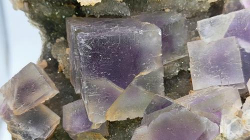 Fluorita<br />Cuetu L'Aspa, Berbes mining area, Berbes, Ribadesella, Comarca del Oriente, Principality of Asturias (Asturias), Spain<br />14x14 cm<br /> (Autor: AntonioJesus)