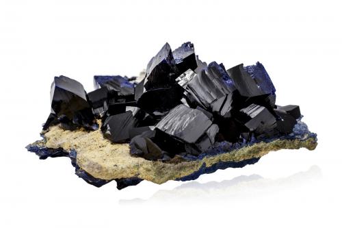 Azurita<br />Touissit mining area, Touissit District, Jerada Province, Oriental Region, Morocco<br />12 x 10 x 5.5 cm / Cristal principal: 3 cm<br /> (Autor: Museo MIM)