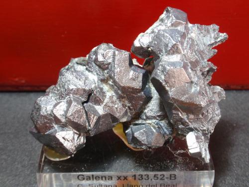 Galena<br />Corta Sultana, Cabezo de Ponce, Llano del Beal, Cartagena, Comarca Campo de Cartagena, Región de Murcia (Murcia), España<br />60x40 mm<br /> (Autor: Ignacio)