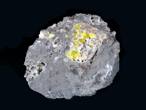 Azufre<br />Cáucaso Mine, Conil Mines, Conil de la Frontera, Comarca La Janda, Cádiz, Andalusia, Spain<br />8 x 8 cm.<br /> (Autor: Antonio P. López)