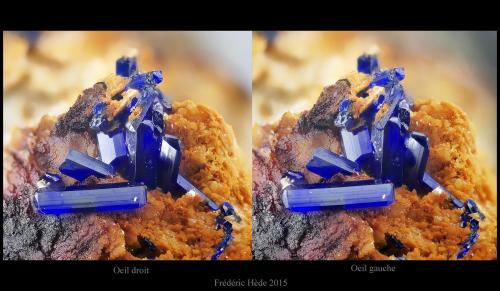 Azurite<br />Mas Dieu, Mercoirol, Alès, Gard, Occitanie, France<br />fov 5.2 mm.<br /> (Author: ploum)