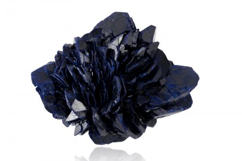 Azurite<br />Boomerang Mine, Mount Kelly, Gunpowder District, Queensland, Australia<br />8,0	x	7,0	x	5,0	cm<br /> (Author: MIM Museum)