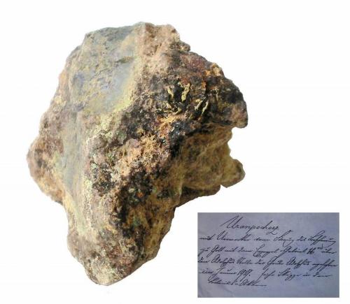 Walpurgite, Uraninite<br />Adolphus Mine, Adolphus adit, Hoffnung zu Gott vein, Johanngeorgenstadt, Johanngeorgenstadt District, Erzgebirgskreis, Saxony/Sachsen, Germany<br />8 x 7 cm<br /> (Author: Andreas Gerstenberg)