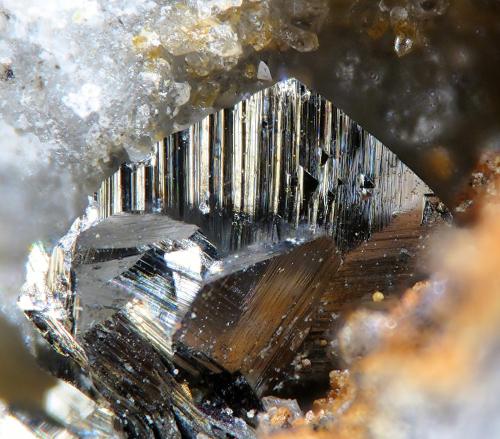Semseyite<br />Mina Nueva Virginia, Barranco Royo, Lanzuela, Comarca Jiloca, Teruel, Aragón, España<br />fov 1.4 mm<br /> (Author: Rewitzer Christian)