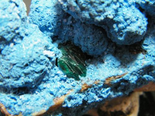 Shattuckite, Malachite, Dioptase<br />Kaokoveld Plateau, Kunene Region, Namibia<br />80x50x35mm<br /> (Author: Heimo Hellwig)