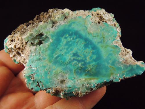 Turquoise<br />Concepción del Oro, Municipio Concepción del Oro, Zacatecas, Mexico<br />10 x 7.5 x 4.5 centimeters<br /> (Author: Ricardo Melendez)