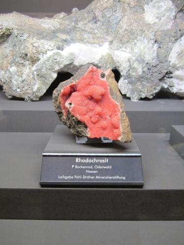 Rhodochrosite<br />Bockenrod, Reichelsheim, Odenwald, Hesse/Hessen, Germany<br />Specimen size ~ 10 cm<br /> (Author: Tobi)