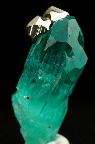 Beryl (variety emerald), Pyrite<br />Chivor mining district, Palo Arañado Mine, Municipio Chivor, Eastern Emerald Belt, Boyacá Department, Colombia<br />xl=27x20mm<br /> (Author: Fiebre Verde)