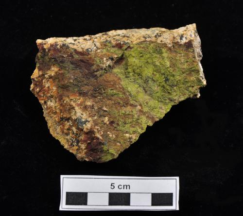 Mottramita<br />Osera Mine, Osera Hill, Galapagar, Comarca Guadarrama, Community of Madrid, Spain<br />85 x 55 mm<br /> (Autor: Ramón Jiménez)