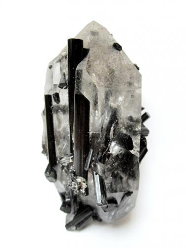 Schorl, quartz<br />Minas Gerais, Brazil<br />Spezimen height 8,5 cm<br /> (Author: Tobi)