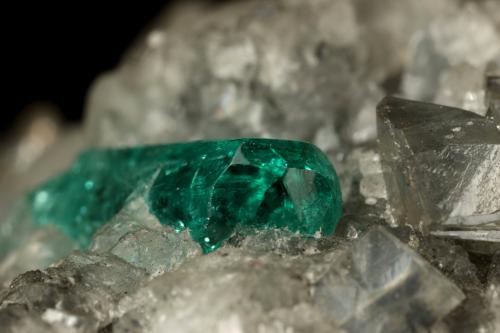 Beryl (Var. Emerald), Calcite, Dolomite, Pyrite<br />Chivor mining district, Municipio Chivor, Eastern Emerald Belt, Boyacá Department, Colombia<br />78x40x34mm, xls=12 & 11mm<br /> (Author: Fiebre Verde)