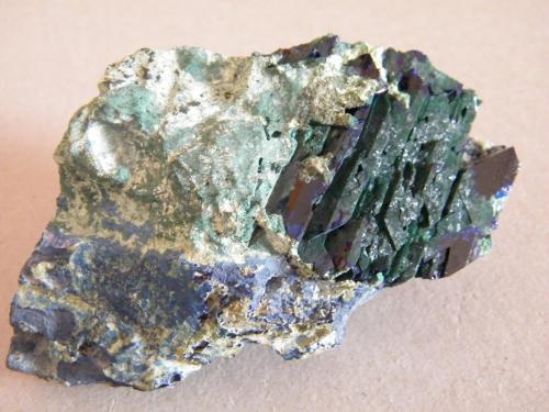 Azurite<br />Tsumeb Mine, Tsumeb, Otjikoto Region, Namibia<br />80x60x30mm<br /> (Author: Heimo Hellwig)
