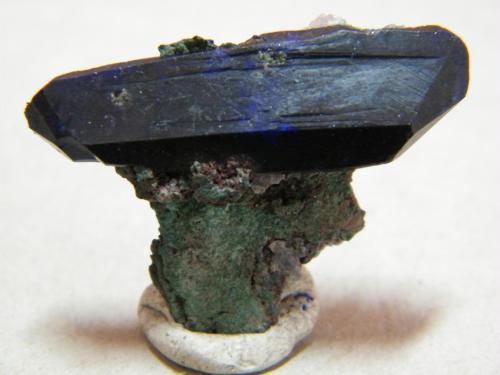 Azurite<br />Tsumeb Mine, Tsumeb, Otjikoto Region, Namibia<br />35x20x5mm<br /> (Author: Heimo Hellwig)