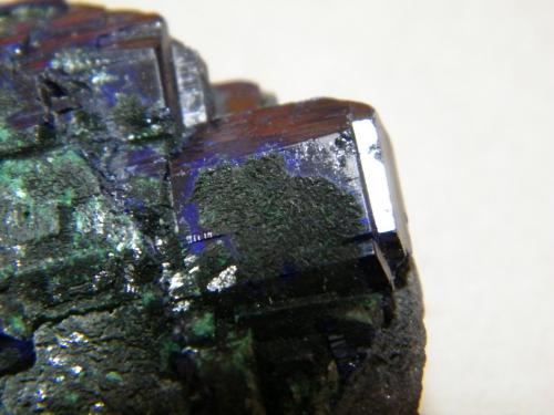 Azurite<br />Tsumeb Mine, Tsumeb, Otjikoto Region, Namibia<br />35x40x15mm<br /> (Author: Heimo Hellwig)