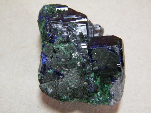 Azurite<br />Tsumeb Mine, Tsumeb, Otjikoto Region, Namibia<br />35x40x15mm<br /> (Author: Heimo Hellwig)