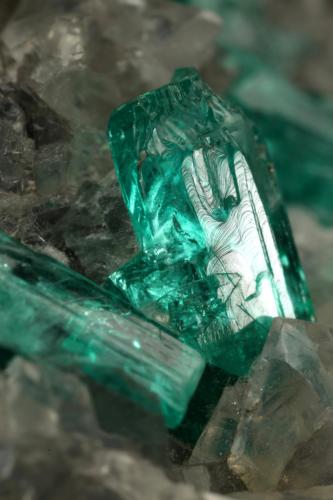 Beryl (variety emerald), Calcite, Dolomite, Pyrite<br />Chivor mining district, Municipio Chivor, Eastern Emerald Belt, Boyacá Department, Colombia<br />69x57x38mm, xls up to 10mm<br /> (Author: Fiebre Verde)