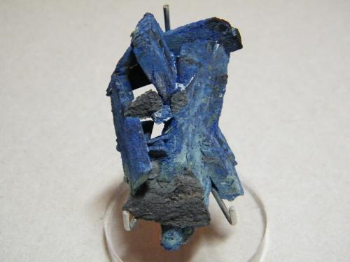 Azurite<br />Tsumeb Mine, Tsumeb, Otjikoto Region, Namibia<br />40x60x15mm<br /> (Author: Heimo Hellwig)