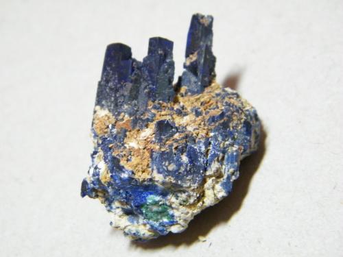 Azurite<br />Tsumeb Mine, Tsumeb, Otjikoto Region, Namibia<br />25x30x20mm<br /> (Author: Heimo Hellwig)