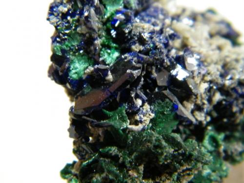 Azurite, Malachite, Cerussite<br />Tsumeb Mine, Tsumeb, Otjikoto Region, Namibia<br />45x35x25mm<br /> (Author: Heimo Hellwig)
