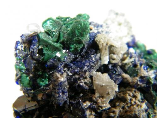 Azurite, Malachite, Cerussite<br />Tsumeb Mine, Tsumeb, Otjikoto Region, Namibia<br />45x35x25mm<br /> (Author: Heimo Hellwig)