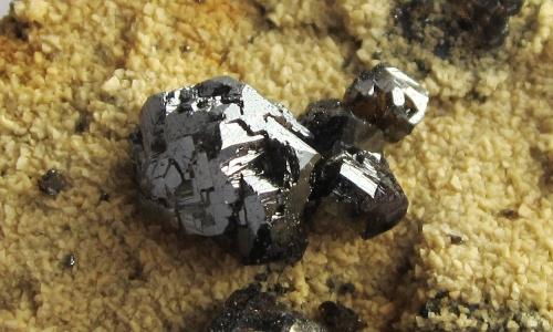 Sphalerite<br />Meggen Mine, Lennestadt, Olpe, Sauerland, North Rhine-Westphalia/Nordrhein-Westfalen, Germany<br />Specimen size 6 cm, largest crystal 1 cm<br /> (Author: Tobi)