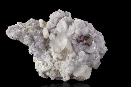 Microlite on Albite, Quartz and Lepidolite<br />Jenipapo District, Itinga, Vale do Jequitinhonha, Minas Gerais, Brazil<br />9,5	x	18,0	x	15,0	cm<br /> (Author: MIM Museum)